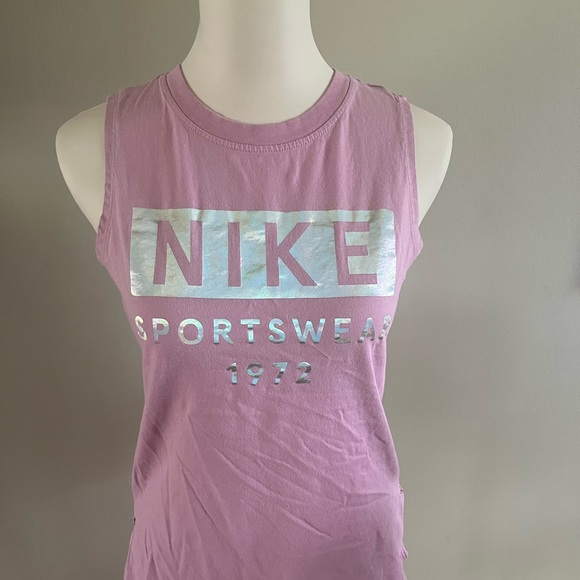 Nike Tops - NIKE Holographic Pink Sleeveless Shirt size XS